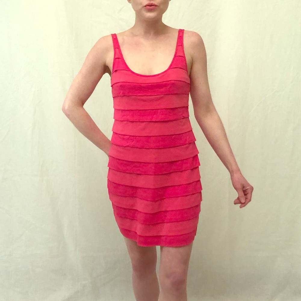 Hot Pink Ruffle Dress